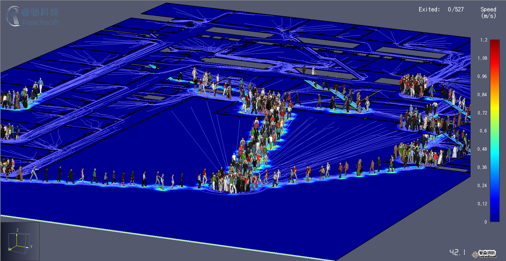 貴陽(yáng)消防安全評(píng)估貴陽(yáng)人員疏散能力模擬分析軟件Pathfinder11