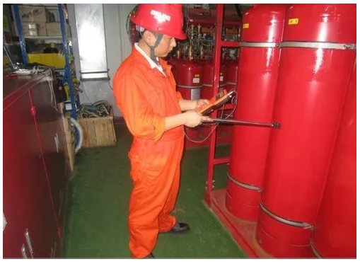 貴陽氣體滅火系統(tǒng)液面檢測——便攜式超聲波鋼瓶液位計（液位指示器）